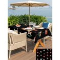 thumbnail image 4 of Outdoor Tablecloth with Umbrella Hole and Zipper, Christmas Rectangle Table Cloth 54x80 Inch Waterproof Tablecloth, Winter Red Green Xmas Weeping Balls Picnic Table Cover for Patio Camping, 4 of 7