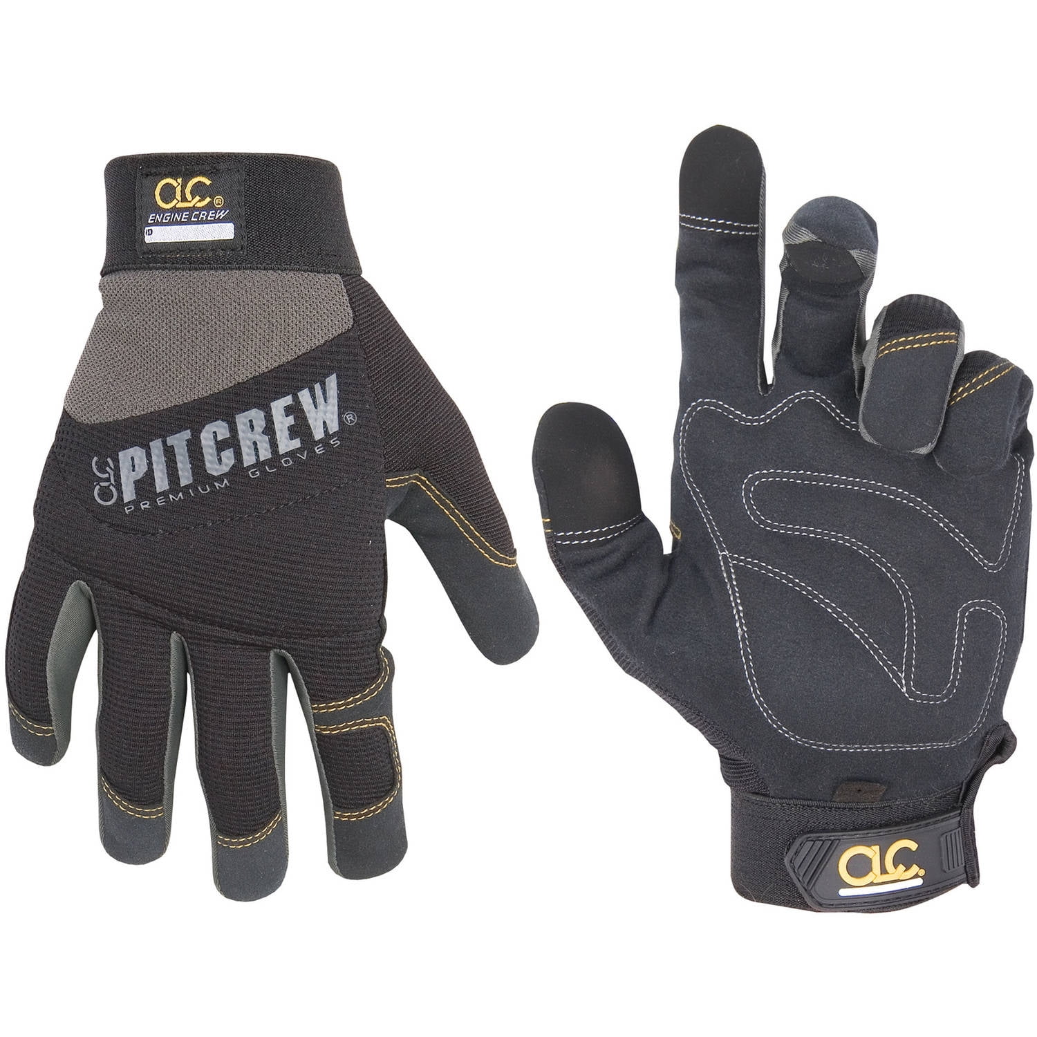CLC Work Gear 205BL Large Black and Gray Engine Crew Mechanics Gloves by Custom Leathercraft