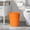 Orange, variant on Trash Can, Small Plastic Waste Basket for Bathroom, Kitchen, Office & Bedroom – Compact Garbage Bin