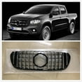 thumbnail image 2 of Front Grille For Mercedes-Benz X-Class 2018-2020 Silver/Black GT Style Car Upper Bumper Intake Hood Mesh Cover Grid Trim Grill, 2 of 6