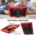 thumbnail image 5 of Dteck Galaxy Tab A 10.1 2019 Case with Screen Protector, 360° Rotatable Kickstand with Hand Strap Shoulder Strap 3 in 1 Shockproof Case for Samsung Galaxy Tab A 10.1 2019 SM-T510 T515, Red, 5 of 7