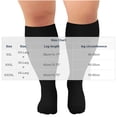 thumbnail image 4 of Wioihee 3 pairs Plus Size Solid Socks for Men Women Wide Calf Knee‑High Support Sports Socks, XXXL(), 4 of 5