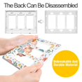 thumbnail image 4 of Yayeee Rocker Switch Wall Plate 1-Gang 4.6"x2.9" Home Decorative Outlet Cover, Floral Easter Eggs, 4 of 6