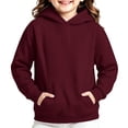 thumbnail image 5 of Goodw7 Boys Girls Oversized Hoodie, Plain Pullover Hooded Sweatshirt with Kangaroo Pocket, No Drawstring Long Sleeve Cozy Top for School Recess, 5 of 8