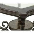 thumbnail image 5 of Mid Century Modern Side Table, 26" Glass Tabletop End Table with Serpentine Legs and Marble Paper Middle Shelf, Accent Coffee Table for Living Room, Office, 5 of 8