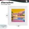 thumbnail image 4 of Stupell Industries Southwestern Vivid Case Study House White Framed Print Under Glass, 16 x 16, by Walker Noble, 4 of 8