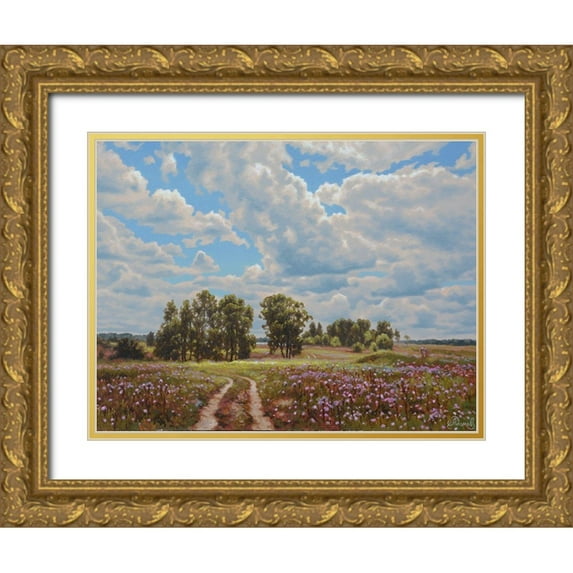 Adamov, Alexey 18x15 Gold Ornate Wood Framed with Double Matting Museum Art Print Titled - The Way