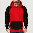 thumbnail image 2 of Sweatshirt For Men Sevevn Mens Color Blocking Hoodie Casual Fleece Lined Long Sleeve Pockets Hooded Hoodie, 2 of 9