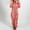 ZA-Watermelon Red, variant on jsaierl Fleece Onesie Pajamas for Women Zipper Hooded Jumpsuit Adult Plush One Piece Sleepwear Long Sleeve Cozy Soft Romper Christmas Pajamas