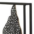 thumbnail image 4 of DecMode Black Metal Tall Cut-Out Leaf Wall Decor with Intricate Laser Cut Designs, 4 of 10