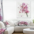 thumbnail image 1 of Pink Flower with Falling Petals - Large Floral Canvas Artwork, 1 of 3