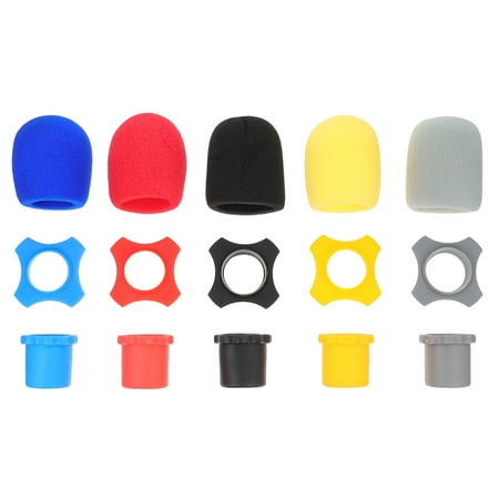 

5 sets of Mic Protectors Professional Protectors Microphone Anti-rolling Rings