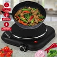 thumbnail image 2 of Brentwood Single-Cast-Iron 1,100-Watt Countertop Electric Burner Hot Plate with Temperature Control and Power Indicator Light, Black, TS-331BK, 2 of 7