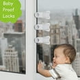 VIVEFOX 4 Pack Sliding Door Lock for Child Safety, Baby Proof Locks for