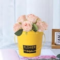 thumbnail image 5 of Set of 4 Galvanized Metal Flower Pots with Handles – Small Rustic Planters for Indoor Outdoor Garden Decor, Vintage Style Mini Vases for Home, Patio, or Balcony, 5 of 5