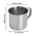 thumbnail image 2 of Stainless Steel Measuring Cup with Graduations, Multi-Purpose Metal Mug for Baking Coffee Soup Camping, Accurate Liquid Measurement Tool for Kitchen and Outdoor Use, A, 2 of 5