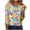 Multicolor Plus Size Blouse for Women_z, variant on Spring Tunic Tops Boho Blouses for Women Dressy Casual Fall Fashion Shirts Loose Fit Floral Printed Round Neck 3/4 Sleeve Lightweight Basic T-Shirts Blue S
