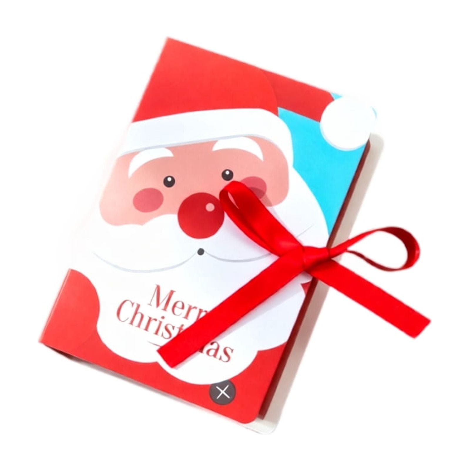Christmas Gift Boxes Featuring Classic Santa Design and Ribbon Tie for Holiday Celebrations Sturdy Candy Containers for Christmas Party Favors and Dessert Storage Festive