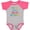 Baseball Heather and Hot Pink, variant on Inktastic My Big Bro Loves Me Little Brother Sister Boys or Girls Baby Bodysuit