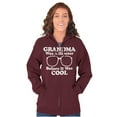 thumbnail image 4 of Funny Cool Hipster Grandma Joke Zip Hoodie Sweatshirt Women Brisco Brands L, 4 of 6