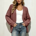 thumbnail image 2 of Women's Long Sleeve Knit Cardigan Dressy Casual Open Front Loose Sweaters Plus Size Fall Fashion Long Outerwear Size S-3XL, 2 of 7