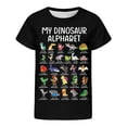 thumbnail image 4 of YMNXA Childrens Kids Boys T Shirts Short Sleeve Round Neck Dinosaurs Print Comfortable Breathable Top For Casual Daily Wear,Black,3-4 Years, 4 of 4