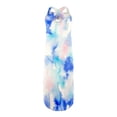 thumbnail image 5 of SMihono Robe Maxi Bohème d'Été pour Femmes Grande Taille Robe Longue Imprimée Sans Manches à Encolure Croisée devant Robe de Plage Évasée, 5 of 5