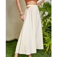 thumbnail image 6 of yillto Women's Summer Skirts High Waist Pleated Flowy Lightweight Long Skirts for Beach Vacation, 6 of 7