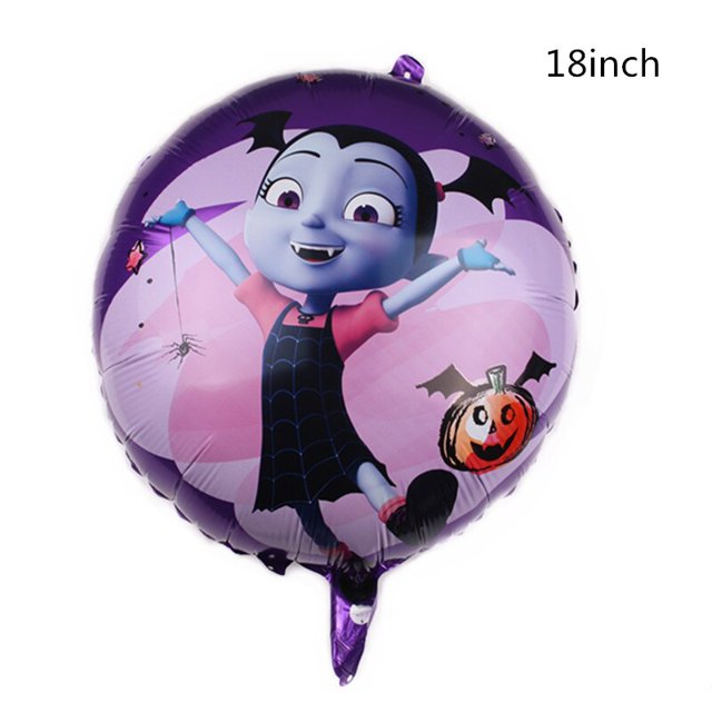 Juego de globos de dibujos animados de vampiro para niña, decoraciones de cumpleaños para niños, suministros para fiestas de Halloween, globos de papel de aluminio para Baby Shower