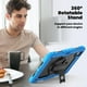 thumbnail image 5 of Funda para iPad Pro de 11 pulgadas (M4) 5.ª generación 2024, funda protectora resistente a los golpes con protector de pantalla, soporte giratorio de 360°, correa para mano/hombro, 5 of 9