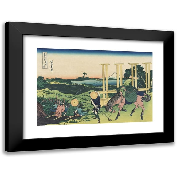Katsushika Hokusai 14x11 Black Modern Framed Museum Art Print Titled - Bushu Senj