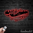 thumbnail image 4 of Handmadetneonsign Custom Bass Fishing Metal Wall Art LED Light, Custom Father Day Fishing, 4 of 5