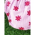 thumbnail image 5 of Zehjuhan Baby's Flower All-over Print Shirred Bodysuit With Headband, Lovely Puff Sleeve Triangle Onesie, Toddler & Infant Girl's Clothing, 5 of 8