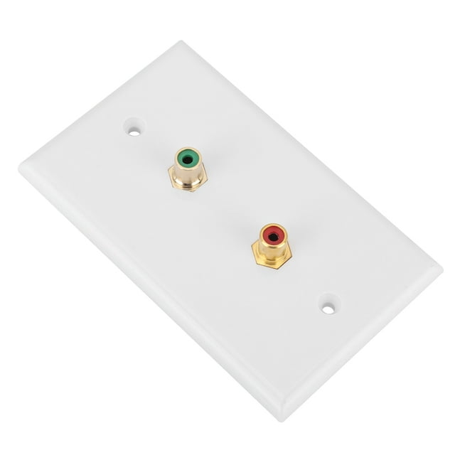 Wall Plate, ABS 2 RCA Interfaces Wall Plate Panel, for Home Decoration Coffee Shop Office Building Kitchen ANGGREK Otros