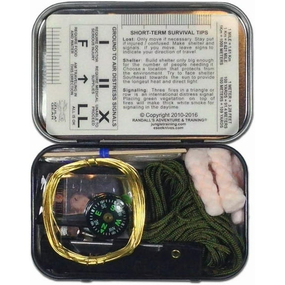ESEE Knives Mini-KIT, Izula Gear Mini Survival Kit in Tin