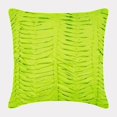 thumbnail image 1 of Lime Pillow Cover, 14x14 inch Textured Pintucks Solid Color Square Faux Suede Pillow Case, Modern Lime Wind Folds, 1 of 5