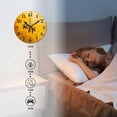 thumbnail image 3 of 10 Inch Wall Clock Battery Operated Square Clock for Office, Kitchen, Outdoor, Living Room, Yellow Bee Oil Painting, 3 of 7