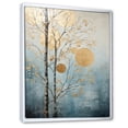 thumbnail image 2 of Designart "Gilded Blue Trees Vista I" Landscape Trees Floater Framed Canvas Wall Art, 2 of 5