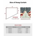 thumbnail image 6 of Vintage American Flag Swag Valances for Windows, Blue Red White Star US Flag Rod Pocket Sheer Valances for Large Windows, Swag Toppers Light Filtering for Kitchen Living Room 2 Panels 36''x63'', 6 of 6