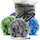 thumbnail image 1 of wonima11 Loofah Sponge Bath Sponge for Women Men 4 Pack (Gray Blue Green Purple), 1 of 1
