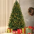thumbnail image 2 of Alden Design 7.5 Ft Pre-lit Fir Christmas Tree with Warm Lights, Green, 2 of 9