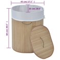 thumbnail image 4 of vidaXL Bamboo Laundry Bin Oval Natural, 4 of 5