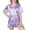 Light Purple, variant on Girls Pajamas Silk Satin Pajama Sleepwear Button Down Pj Set Loungewear