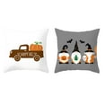 thumbnail image 3 of SDJMa Happy Halloween Pillow Covers 18x18 inch Set of 2, Halloween Pumpkin Truck Gnome Decor Outdoor/Indoor Fall Decorative Cushion Cases for Farmhouse Home Sofa Couch Bed Chair, 3 of 8