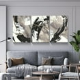 thumbnail image 3 of 3 Piece Abstract Wall Art Black and White Paintings Minimalist Wall Decor Gold Line Modern Artwork Picture HD Canvas Print,Framed for Living Room Bedroom Bathroom, 12"x16"x3 Panels, 3 of 7