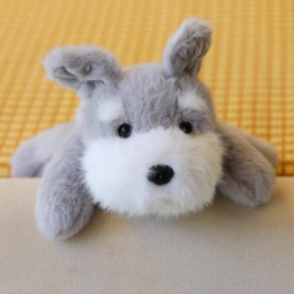 Homesteed Dog Stuffed Animal Snuggle Puppy Plush Pillow Cute Lying Lifelike Toy for Kids Adults Dog Lovers