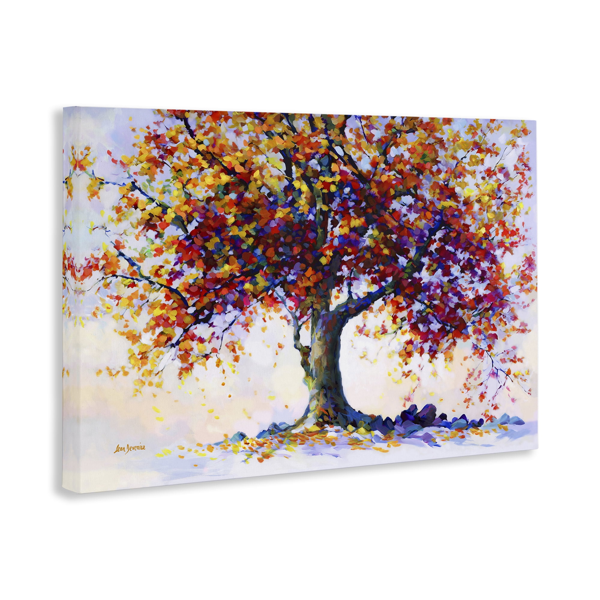 Stupell Industries Heartfelt Hues Tree Landscape & Nature Painting Wrapped Canvas Art Print Wall Art, 30 x 20