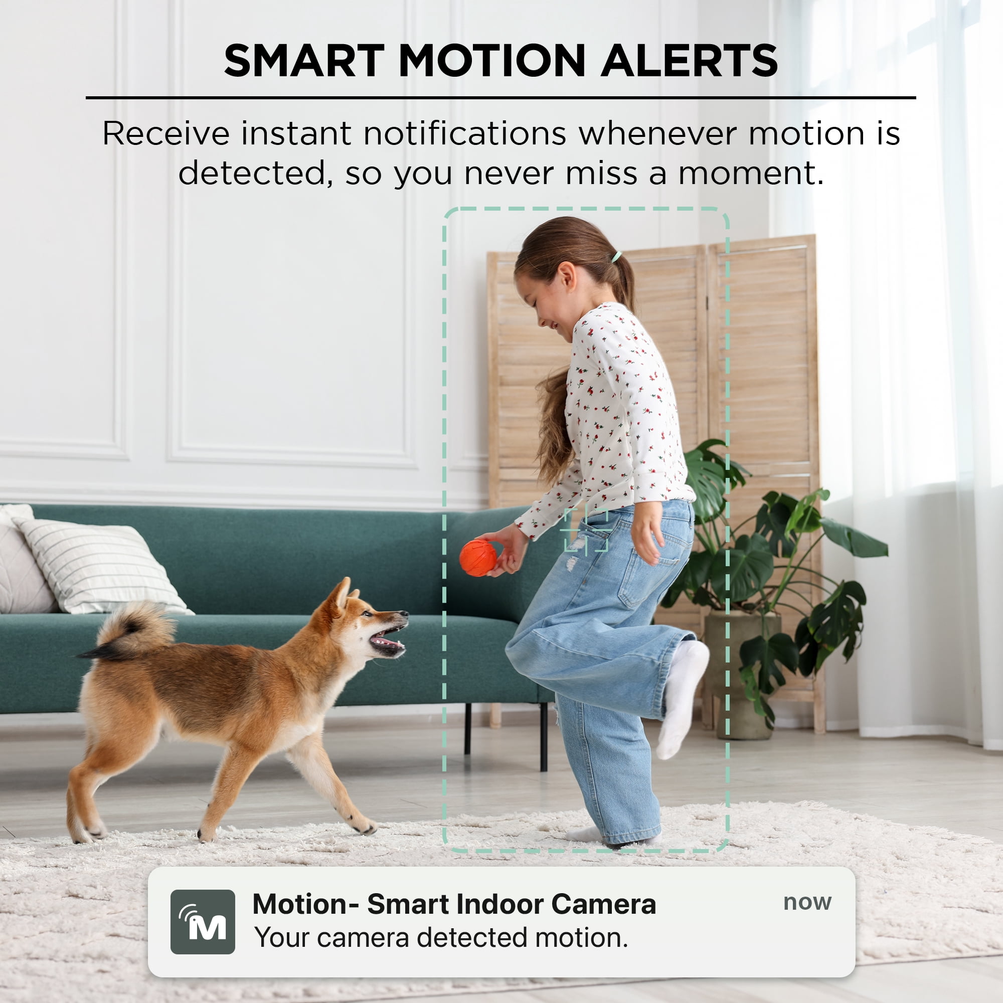 Merkury Smart 2K Auto-Follow Indoor Cameras with Motion Tracking, 2 Pack