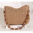 thumbnail image 5 of Kukuzhu Women Beach Shoulder Bag Summer Woven Travel Small Straw Tote Bag Purse, 5 of 5