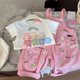 thumbnail image 1 of Camiseta con estampado de dibujos animados para niña, conjunto de traje de verano con pantalones vaqueros, ropa para niño, moda para niño pequeño, 1 of 5